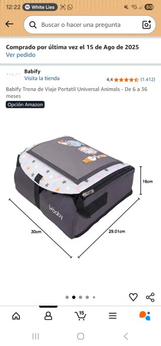 Trona portátil para bebé con diseño