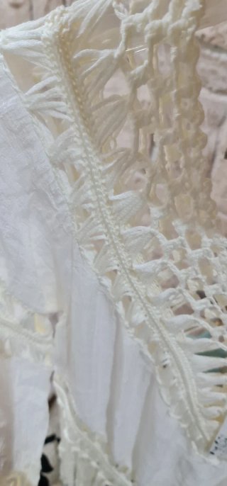 Camisa Ibicenca Crochet Flecos Talla Única