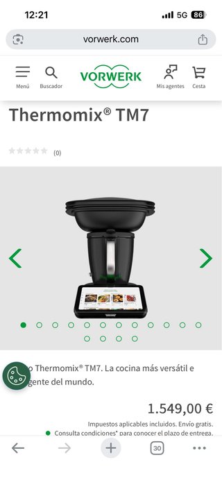 Thermomix TM7 Nueva Sin Abrir + 2 Años Garantía