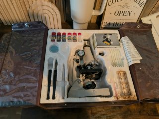 Microscopio Infantil Antiguo Kit Completo C.O.C