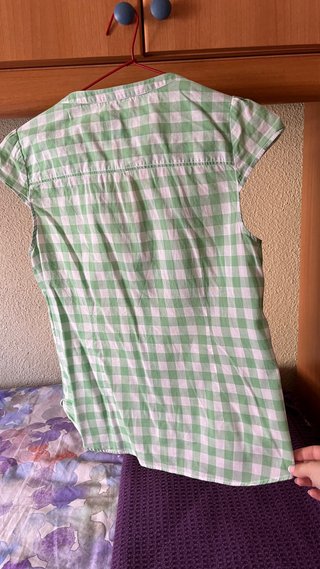 Camisa Vichy Verde y Blanca