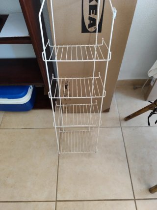 Estantería metálica blanca 3 niveles