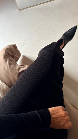 Vestido Negro Shein con hombreras sin estrenar