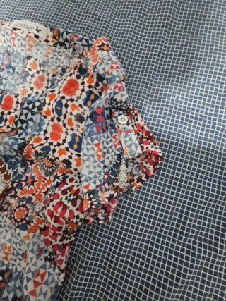 Blusa Scottage Manga Corta Talla M