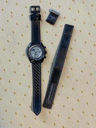 MOD “tipo” Omega x Swatch MoonSwatch Negro/Plata