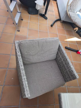 Conjunto jardín 8 sillas ratán
