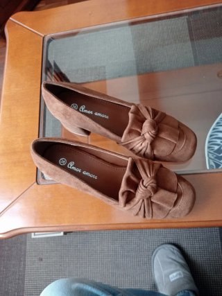 Zapatos planos Amor Amore marrones talla 36