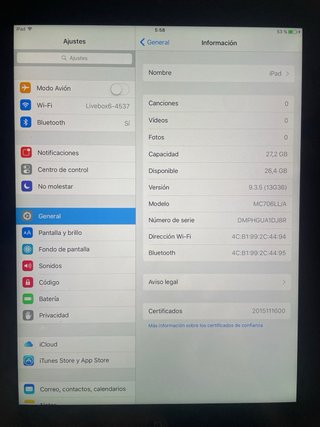 iPad 1ª Gen Plata Funcional