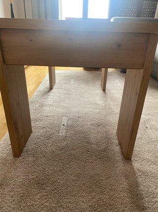 Mesa de centro elevable madera y cristal