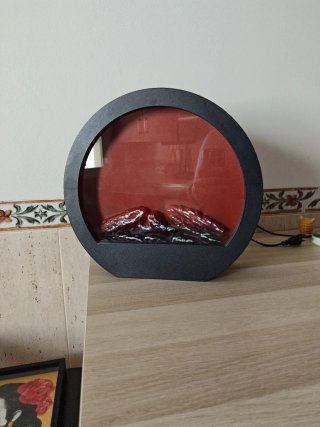 Decoración Hogar Chimenea Eléctrica Circular
