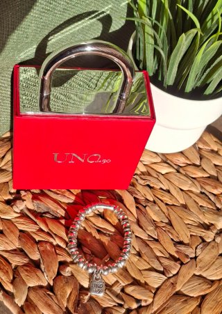 Pulsera Uno de 50 Plata y Negro