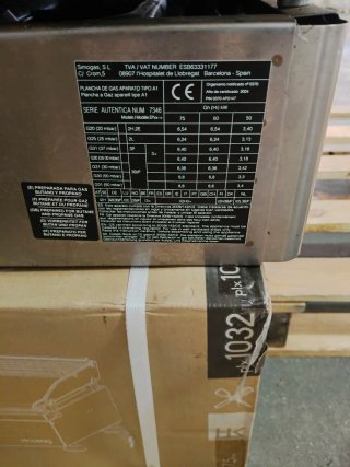Plancha profesional 2 fuegos gas