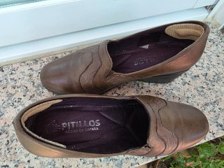 Zapatos Pitillos Piel Marrón Talla 38