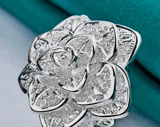 Anillo Plata 925 Diseño Flor
