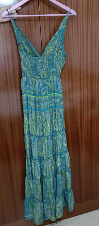 Vestido largo estampado talla única