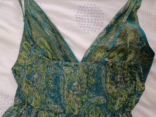 Vestido largo estampado talla única