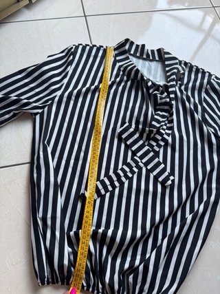 Camicia a righe elegante con fiocco taglia unica