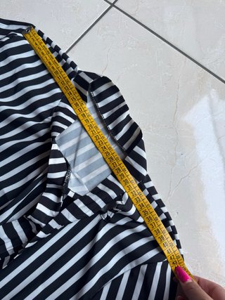 Camicia a righe elegante con fiocco taglia unica