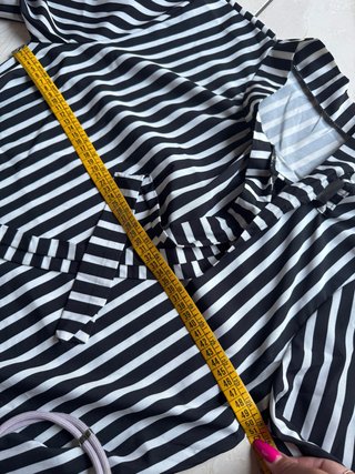 Camicia a righe elegante con fiocco taglia unica