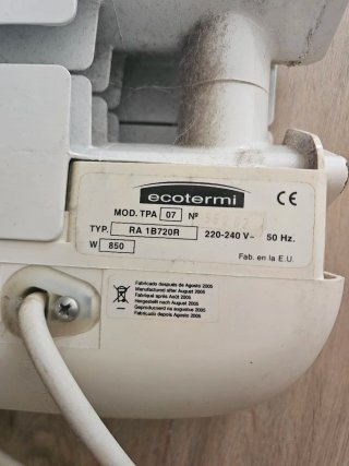 Radiador eléctrico bajo consumo