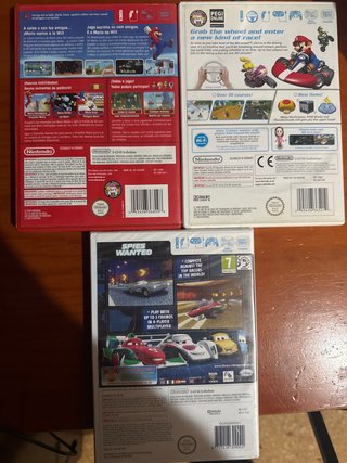 Lote 3 Juegos Wii: Mario Kart, Mario Bros, Cars 2