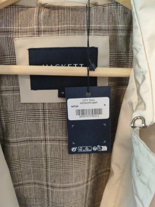 Gabardina Hackett London Beige Hombre