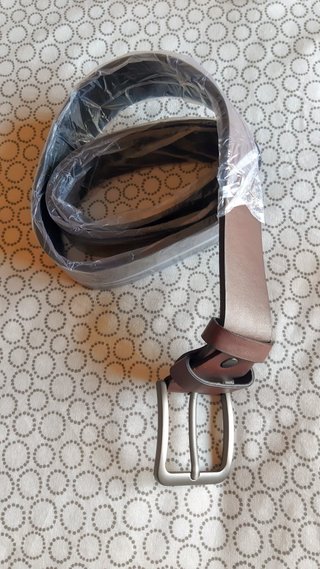 Cintura da Uomo *NUOVA color Caffè, pelle PU 124cm