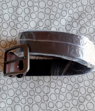 Cintura da Uomo *NUOVA color Caffè, pelle PU 124cm