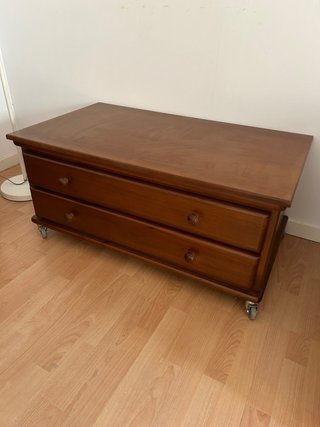 Mueble cajonera con ruedas madera