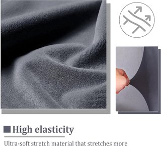 Funda Cabecero Cama Terciopelo Gris