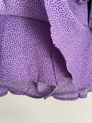 Falda pantalón morada con lunares Talla S