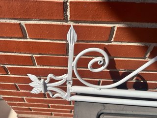 Cabecero de forja blanco
