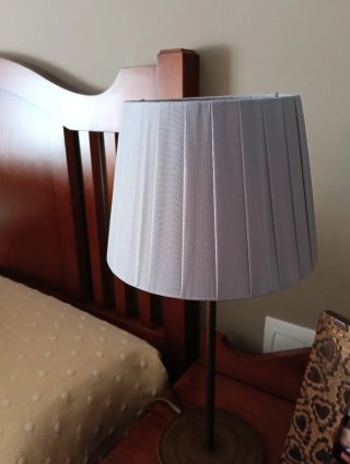 Pantalla de lámpara plisada gris