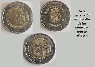 España. Monedas conmemorativas euro. Intercambio