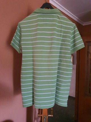 Polo Massimo Dutti Rayas Verde Talla L