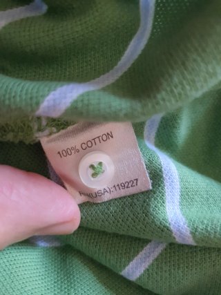 Polo Massimo Dutti Rayas Verde Talla L