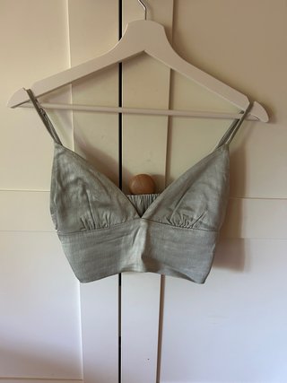 Top Zara verde agua