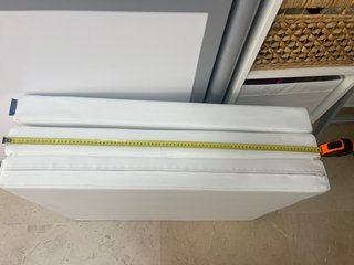Colchoneta plegable piel sintética blanca 200x8x85