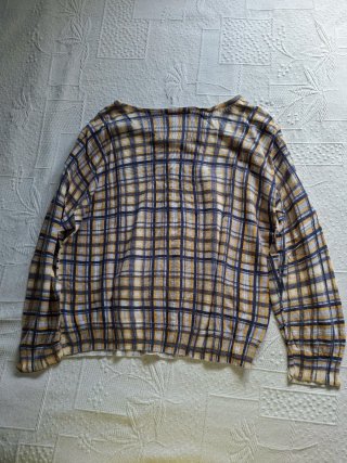 Chaqueta cuadros mujer azul y amarillo