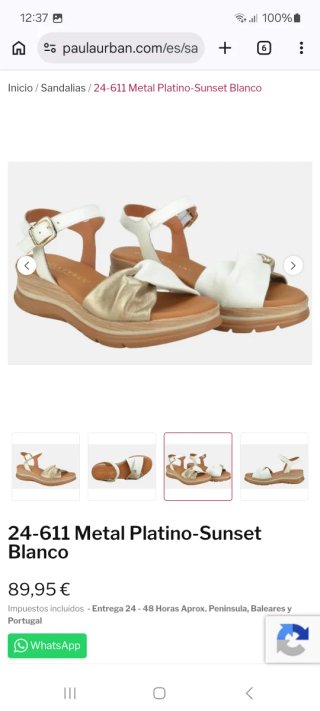 Sandalias Paula Urban Oro y Blanco