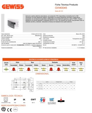 2 Cajas Eléctricas Gewiss y Famatel