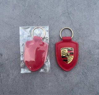 Llavero Porsche Piel Rojo Nuevo