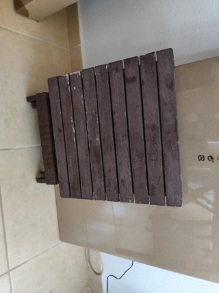 Mesa pequeña madera plegable terraza.