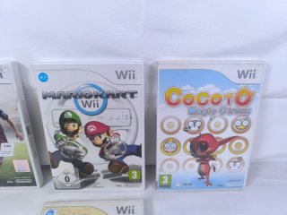 Pacchetto 4 Giochi Wii: Mario Kart, Wii Sport, Cocoto, Cérébrale Académie