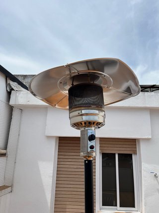 Estufa Exterior Gas Leroy Merlin Negra