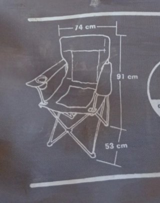 Silla de camping plegable gris