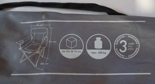 Silla de camping plegable gris