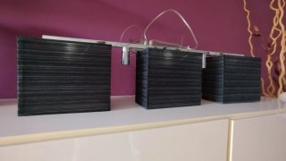 Lámpara de techo de diseño con pantallas de seda n