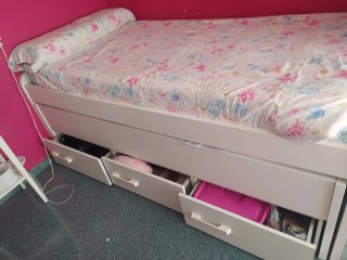 199 eur Cama nido doble con colchones 90X 1,90