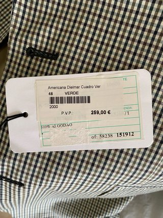 Americana Delmar cuadros verde T48